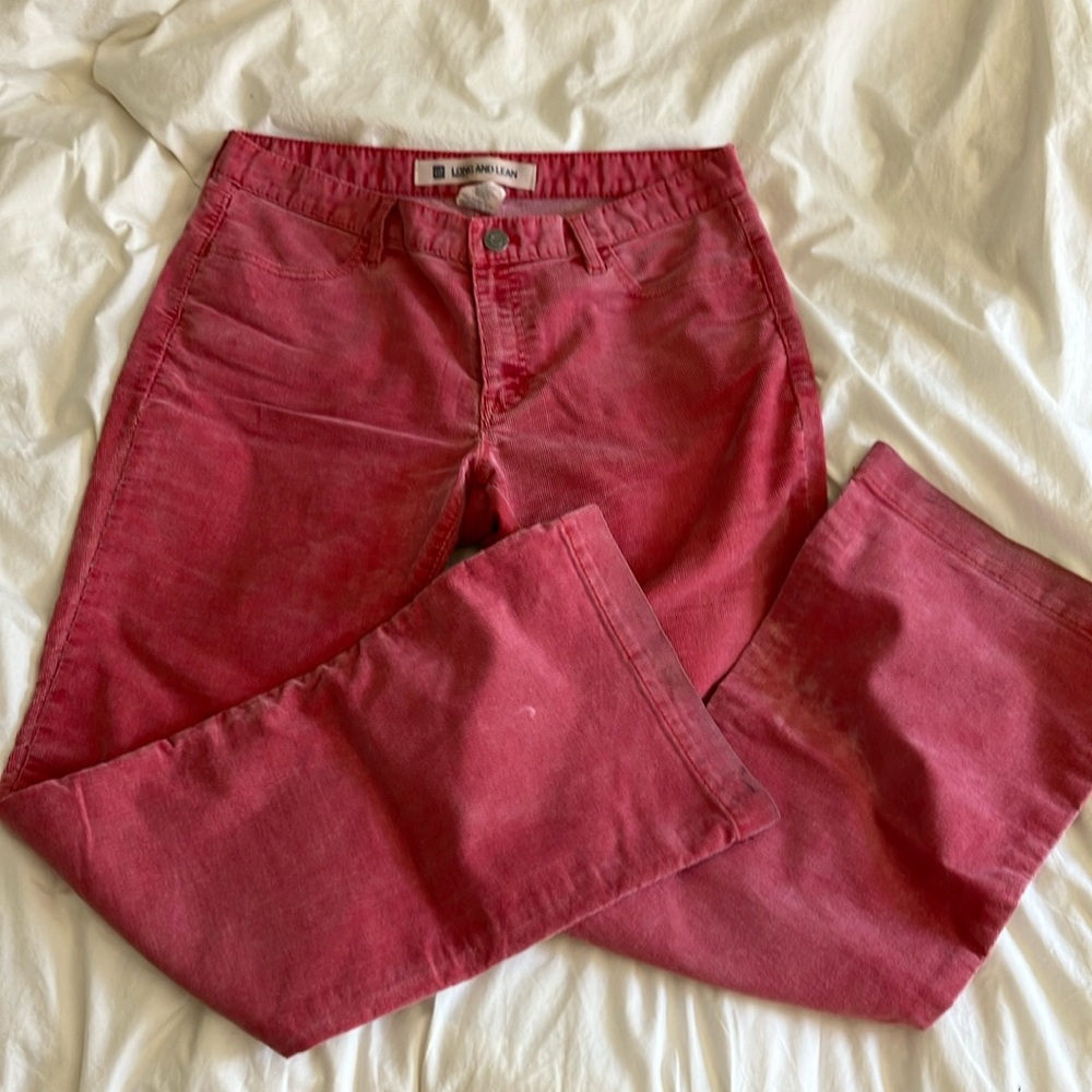 GAP Long and Lean Hot Pink Corduroy Pants